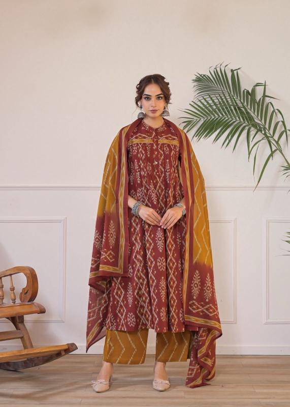 Jaipuri A line 3pcs kurti wholesale